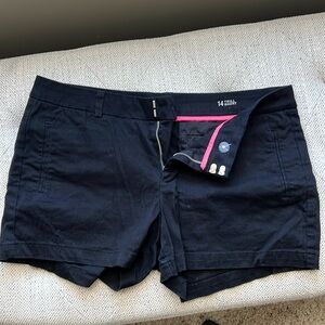 Black twill shorts